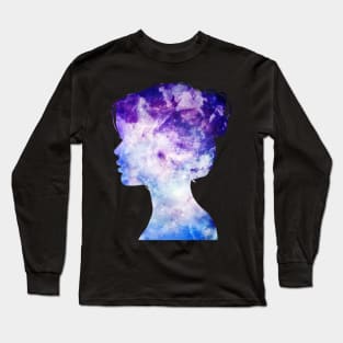 Purple Galaxy girl Long Sleeve T-Shirt